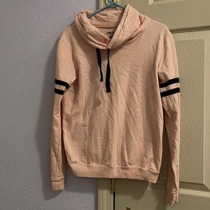 L light pink turtle neck long sleeve w/ drawstrings
